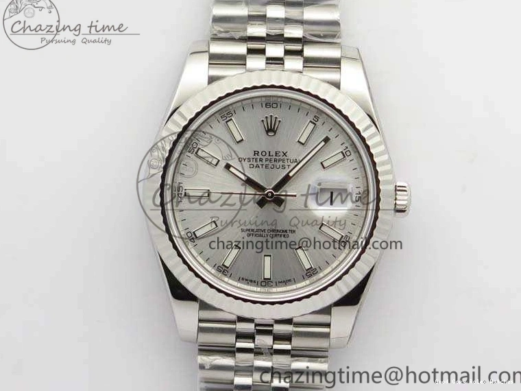 Good Copy Rolex Watches 1:1 DateJust Bracelet Silver MoistureWicking Stick Edition On Jubilee Markers Best 228238 A Dial 3511 SS Noob 1230
